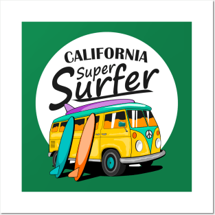 California super surfer Posters and Art